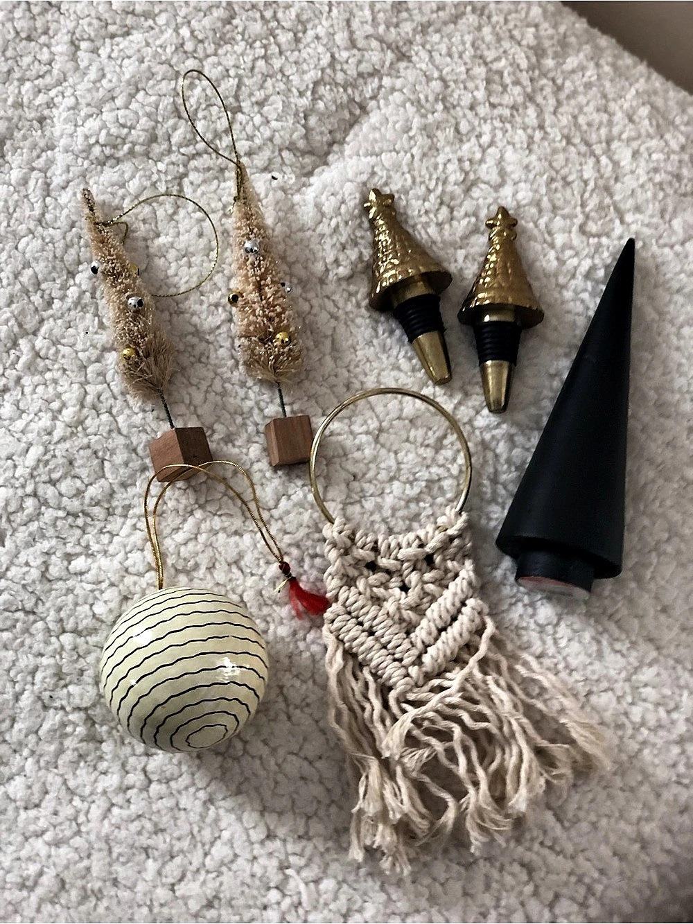 Misc West Elm Holiday Christmas Ornament Set, Wine Stoppers, Christmas Decor